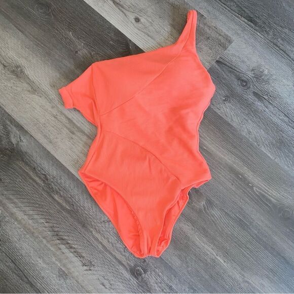 BECCA By Rebecca Virtue Swimsuit Fine Line Rib One Piece Medium - Picture 4 of 12